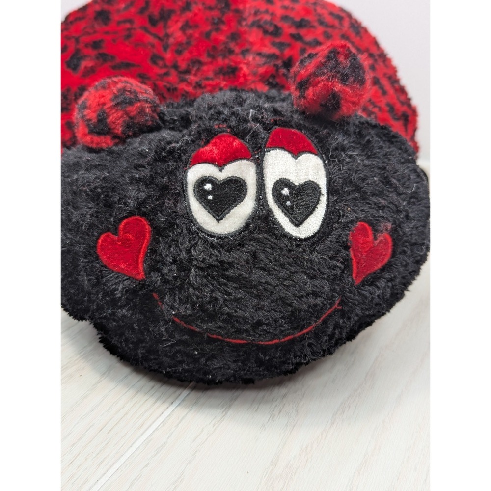 Dandee Large Ladybug Pillow Plush heart eyes cheeks round body - Picture 2 of 9
